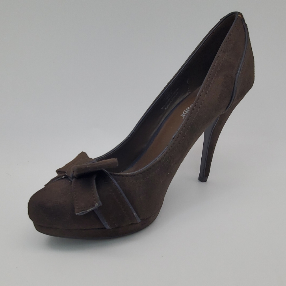 Limelight Brown Suede Pumps Pointed Toe Size 38.5